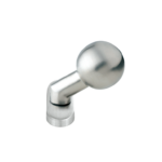 Coppia Pomolo Girevole Sfera Decentrato Rosetta Ovale Coprivite d.32x62h Bocchetta Foro Yale per Cilindro Europeo AISI304 Inox Satinato  Fimet Maniglie
